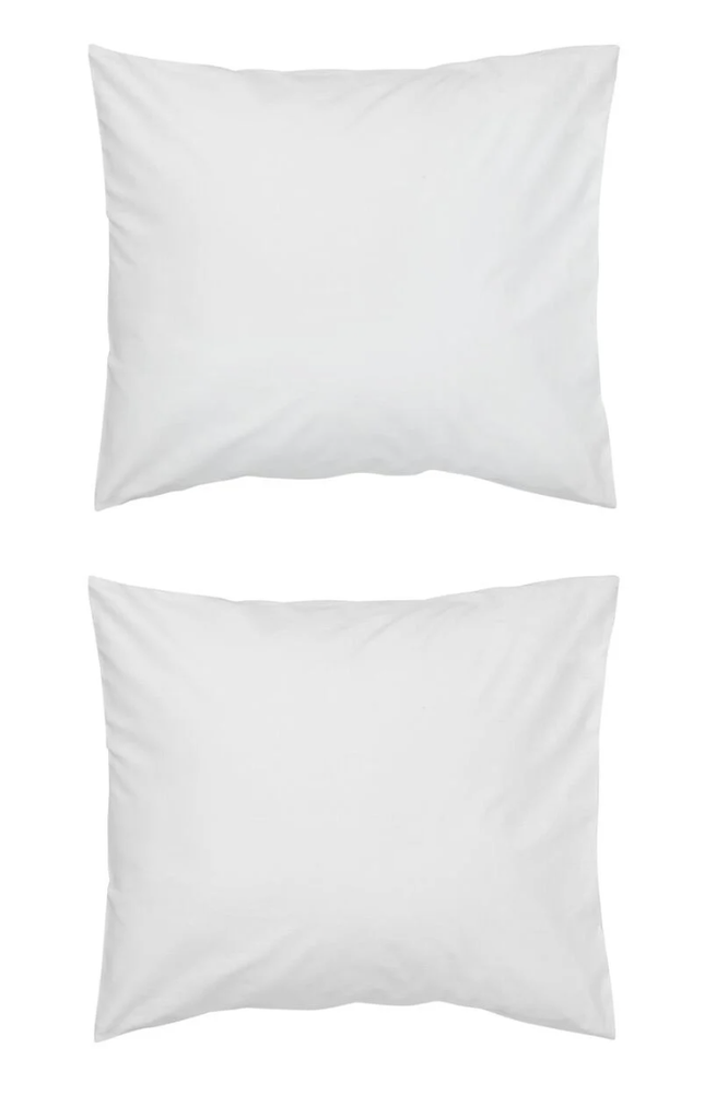 2 Taies d'oreiller - coton doux 60x70
