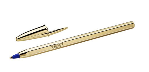 [010-ROLLERPENBLUE] Stylo à bille BIC Cristal Gold bleu